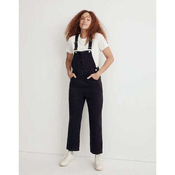 Madewell Straight-Leg Overalls in Lunar Wash - Picture 1 of 8